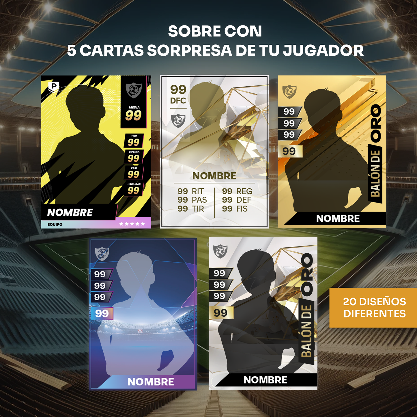 Sobre Con 5 Cartas Sorpresa